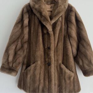 Elegant Brown Fur Coat